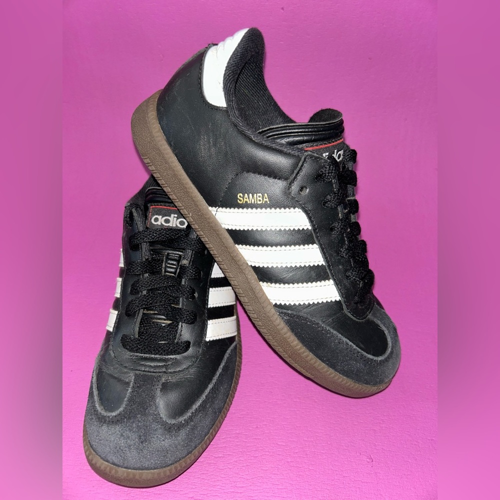 adidas Kids Samba Shoes - Black and White